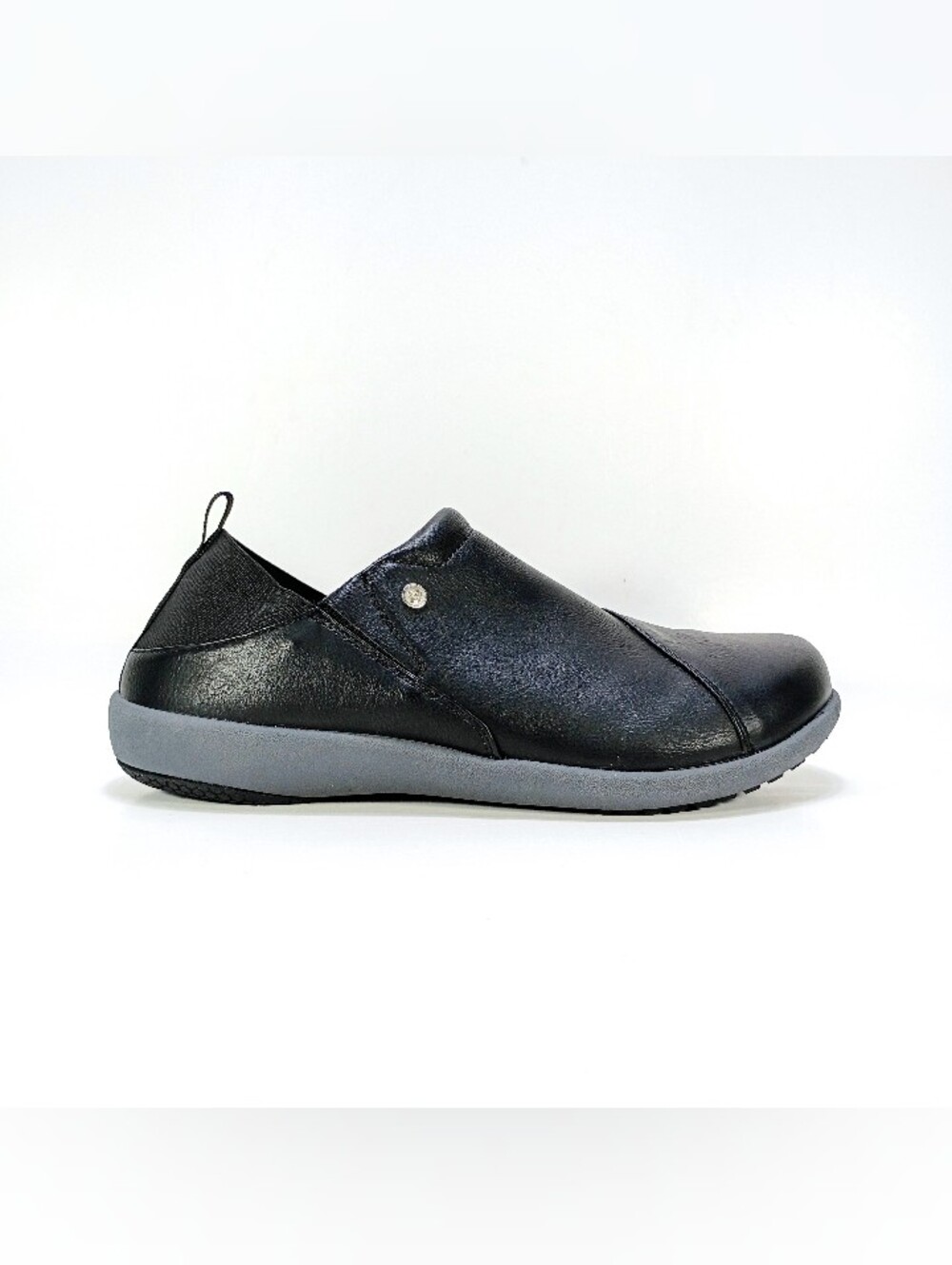 Spenco Brooklyn Convertible Womens 7.5 Black Faux Leather Loafers